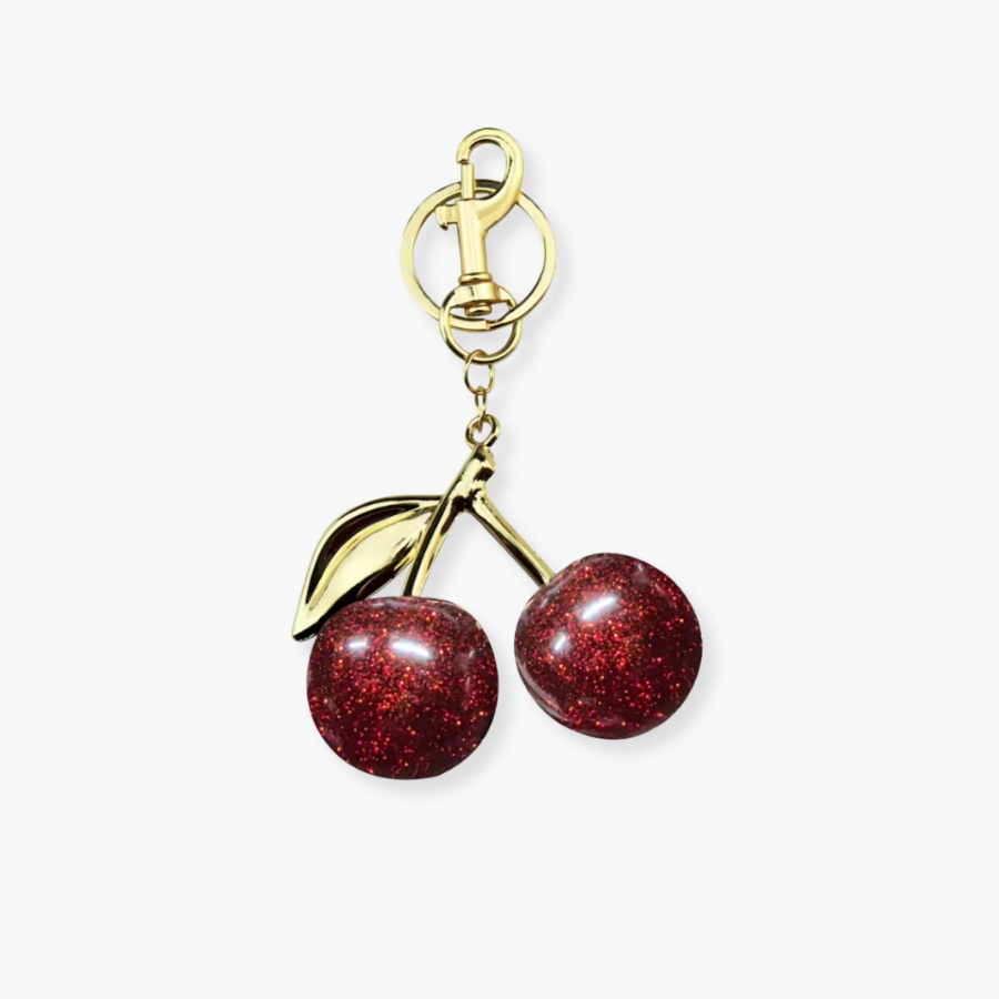 Gold cherry charm